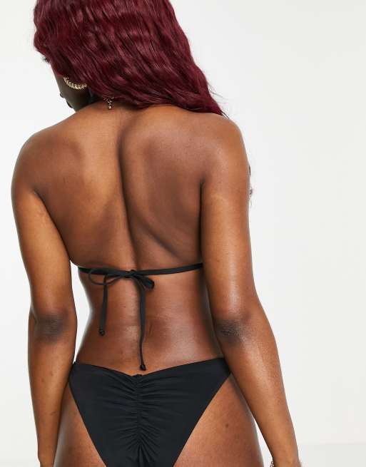 Cotton On – Svart bikiniöverdel med halterneck, del av set , 2 av 3