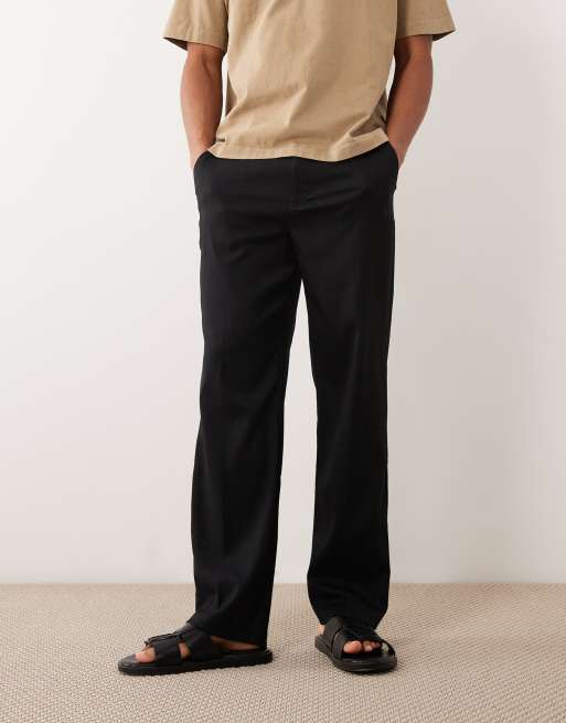 Cotton On – Svarta, figursydda, baggy byxor med veck, 2 av 5