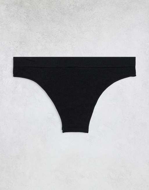 Cotton On – Svarta, grå och vita hipstertrosor i sömlös cheeky-modell, 3-pack, 3 av 3