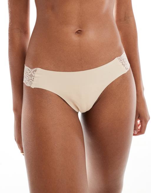 Cotton On – Svarta och frappebeige trosor med g-string i seamless-design, 2-pack, 2 av 4