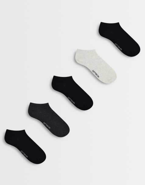 Cotton On – Svarta och grå ankelstrumpor, 5-pack - view 1