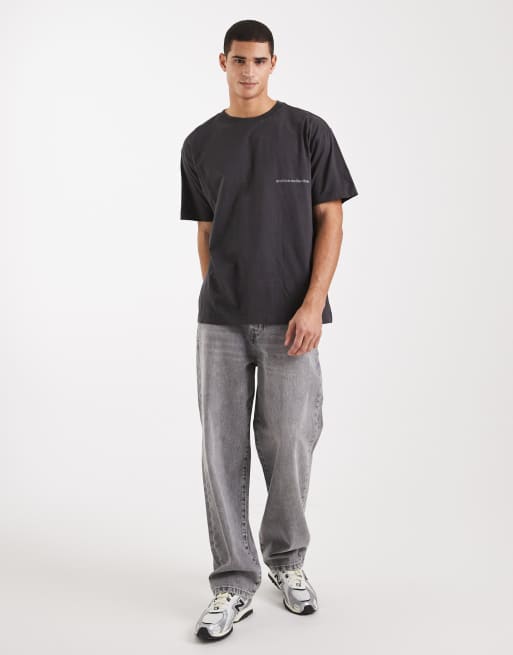 Cotton On – Svarttvättad t-shirt med boxig passform och tryck, 2 av 5