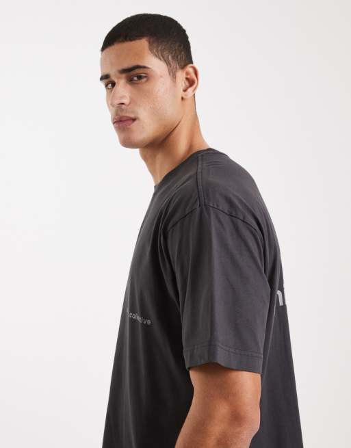 Cotton On – Svarttvättad t-shirt med boxig passform och tryck, 4 av 5