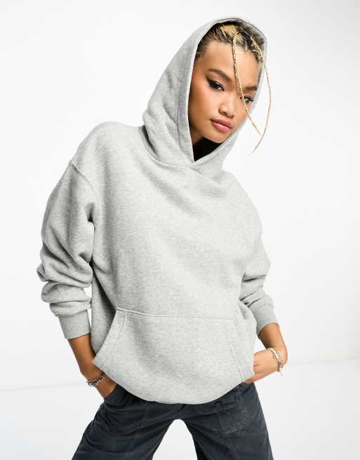 Sweatshirt à capuche Icons Cachemire double face gris