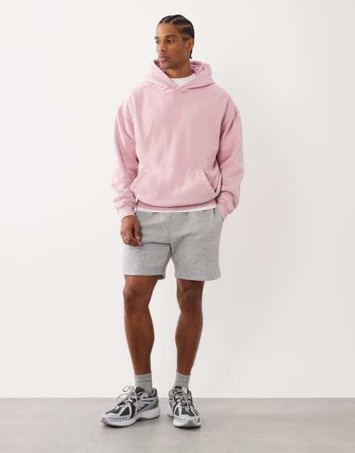 Cotton On - Sweat à capuche coupe carrée à imprimé graphique - Rose craie délavé, 2 de 5