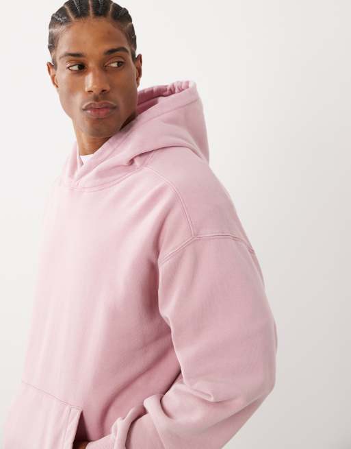 Cotton On - Sweat à capuche coupe carrée à imprimé graphique - Rose craie délavé, 4 de 5