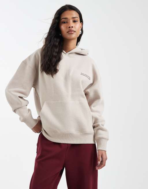 Cotton On - Sweat à capuche duveteux de qualité supérieure à motif graphique - Sésame chiné, 2 de 4