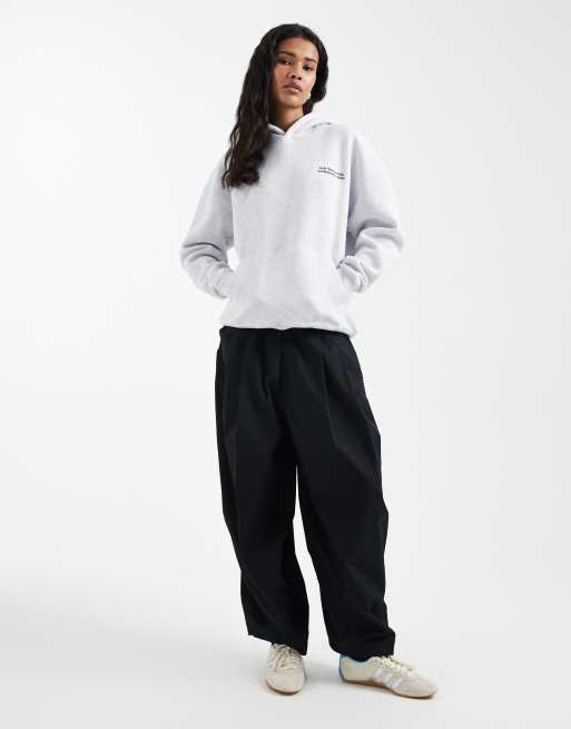 Cotton On - Sweat à capuche duveteux de qualité supérieure à motif - Gris nuage chiné, 3 de 4
