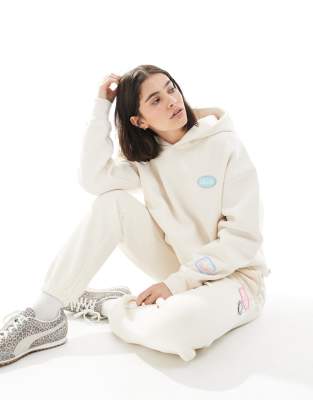 Cotton On - Sweat à capuche duveteux d'ensemble de qualité supérieure - Lait de coco-Neutre