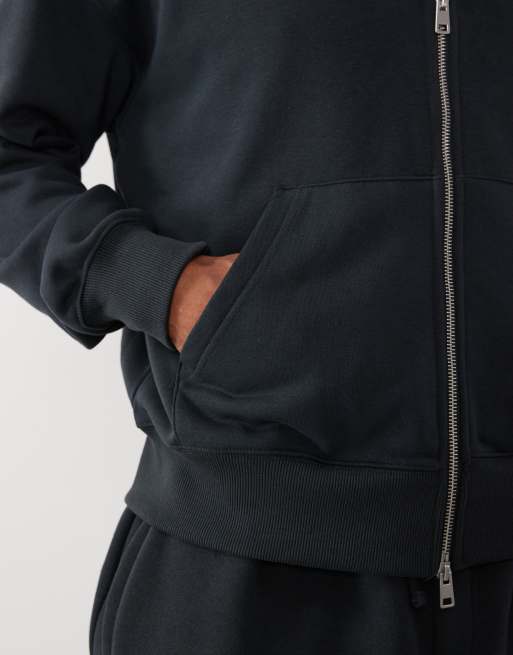 Cotton On - Sweat à capuche zippé - Noir délavé, 5 de 5