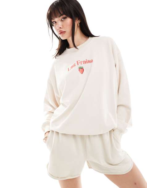 Cotton On - Sweat à motif fraise - Noix de coco - view 1