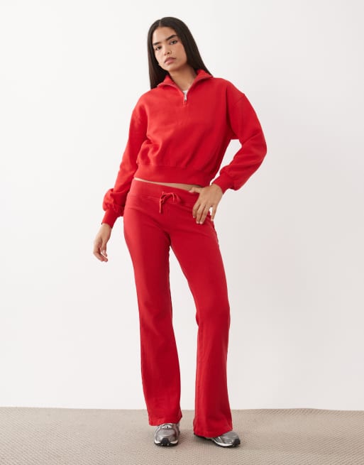Cotton On - Sweat d'ensemble à col montant zippé - Rouge pétale, 3 de 4