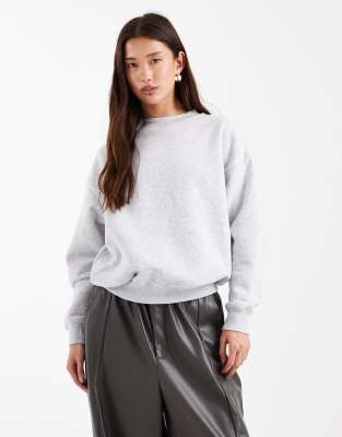 Cotton On - Sweat oversize - Gris clair chiné
