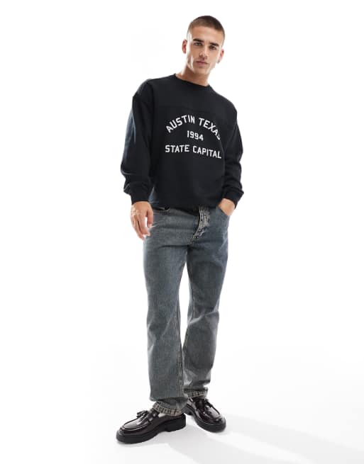 Cotton On - Sweat ras de cou coupe carrée à imprimé Texas, 4 de 4