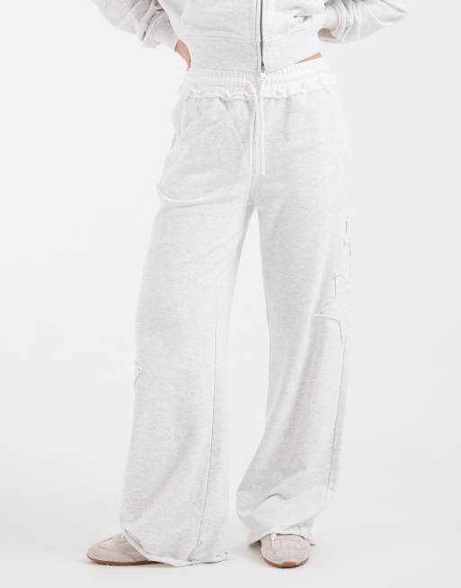 Cotton On - Sweatpant met wijde pijpen en ster in gemêleerd cloud, deel van co-ord set, 2 van 5