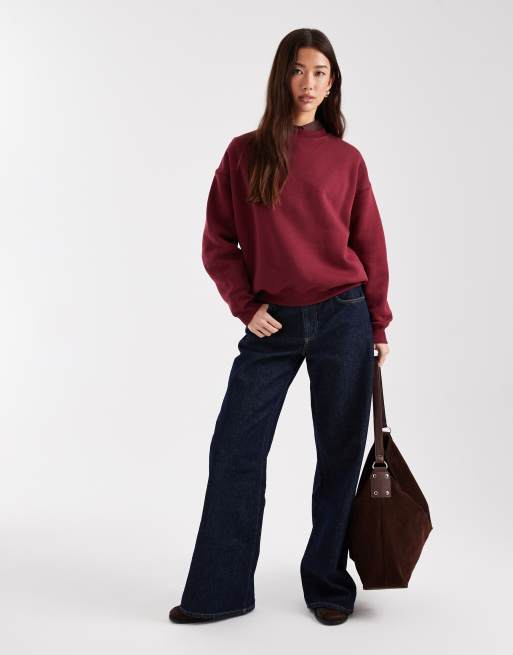 Cotton On sweatshirt in cherrywood, 2 of 4