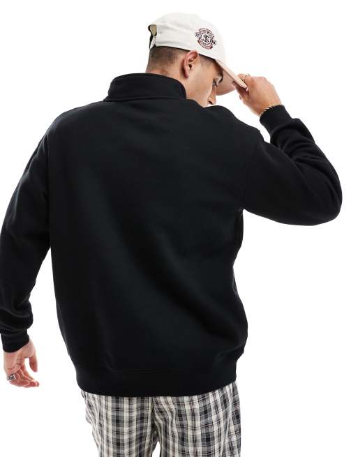 Cotton On – Sweatshirt in Schwarz mit Schriftzug und kurzem Reißverschluss, 4 von 4