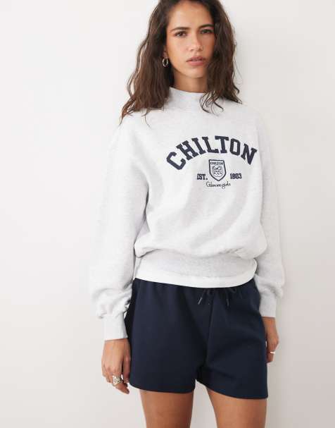 Cotton On sweatshirt med smockkrage i gråmelerad - view 1
