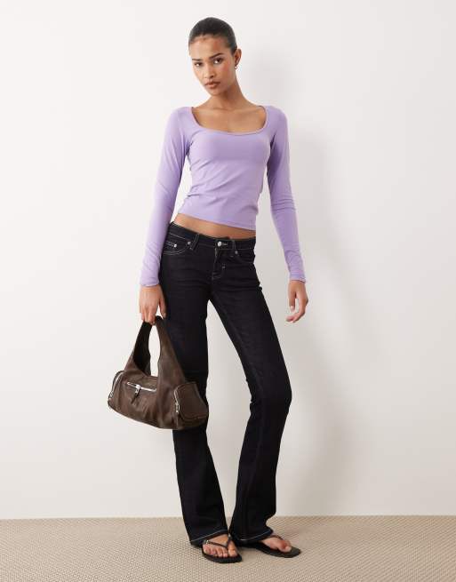 Cotton On sweetheart long sleeve in violet crush, 2 of 4