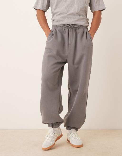 Cotton On – Szare spodnie dresowe super baggy ze ściągaczami, 2 z 5