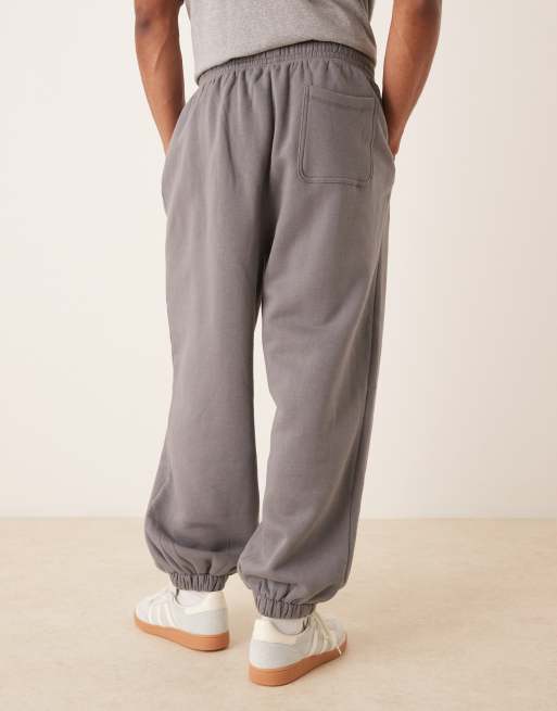 Cotton On – Szare spodnie dresowe super baggy ze ściągaczami, 3 z 5
