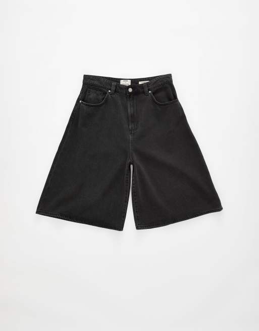 Cotton On – Szerokie szorty w znoszonym czarnym kolorze , 4 z 5