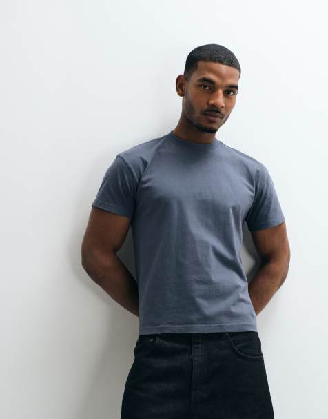 Cotton On - T-shirt ajusté - Bleu jean - view 1
