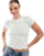 T-shirt ajust en maille pointelle - Menthe - Cotton On - Modalova