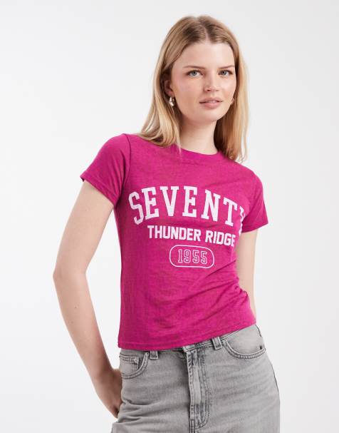 Cotton On - T-shirt con stampa "Thunder Ridge" color orchidea selvatica - view 1