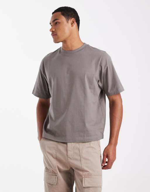Cotton On - T-shirt corta color ardesia