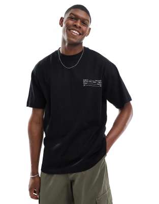 Cotton On - T-shirt coupe carrée à imprimé graphique - Noir