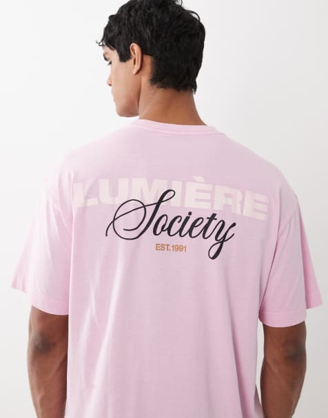 Cotton On - T-shirt coupe carrée à imprimé graphique - Rose - view 1