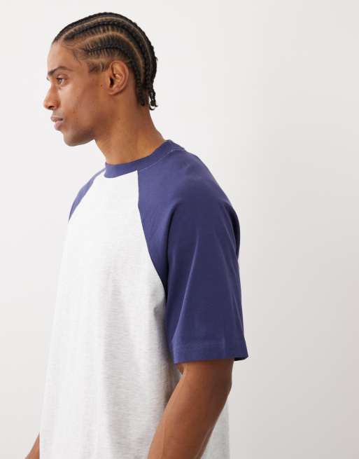 Cotton On - T-shirt coupe carrée - Blanc et bleu marine, 4 de 5
