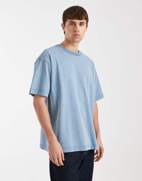 Cotton On - T-shirt coupe carrée - Bleu craie - view 1