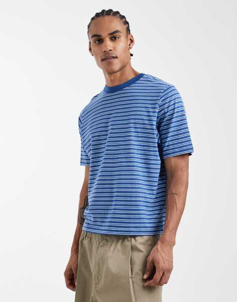 Cotton On - T-shirt court à rayures - Bleu marine - view 1