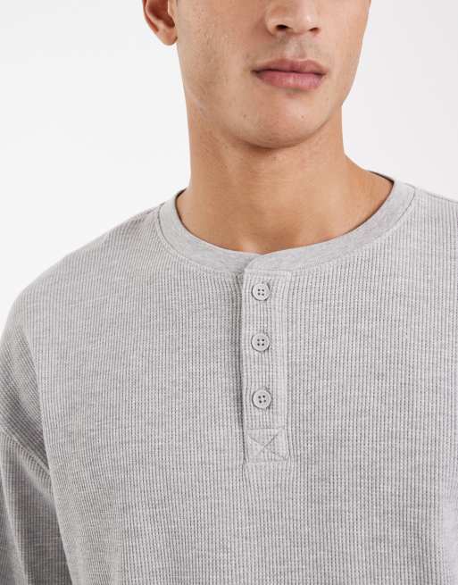 Cotton On - T-shirt crop top texturé à manches longues - Gris chiné, 5 de 5