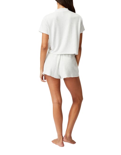 Cotton On - T-shirt de pyjama ultra doux d'ensemble - Gris chiné , 3 de 4