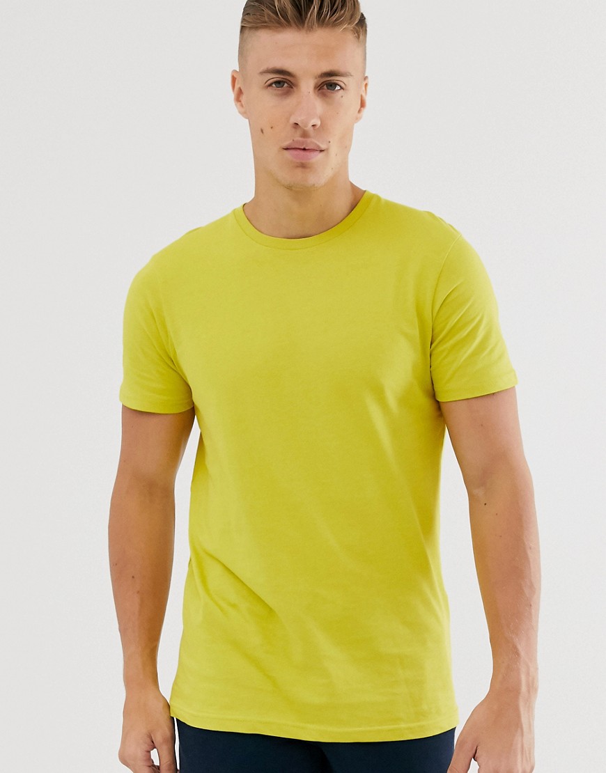 Cotton On - T-shirt girocollo basic-Giallo