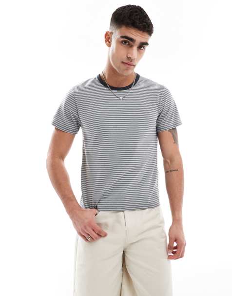 Cotton On T-shirt in gray micro stripe - view 1