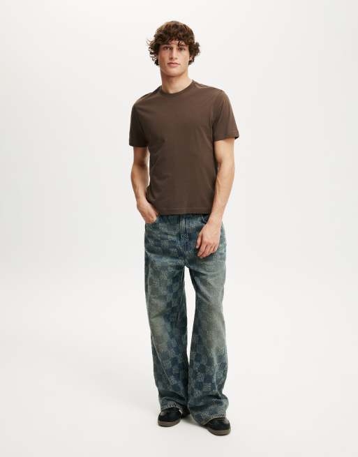 Cotton On - T-shirt marrone cenere vestibilità classica  , 2 di 3