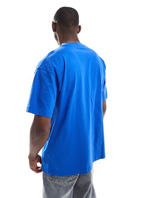 Cotton On - T-shirt met 'Invitation Only'-print in elektrisch blauw, 4 van 4