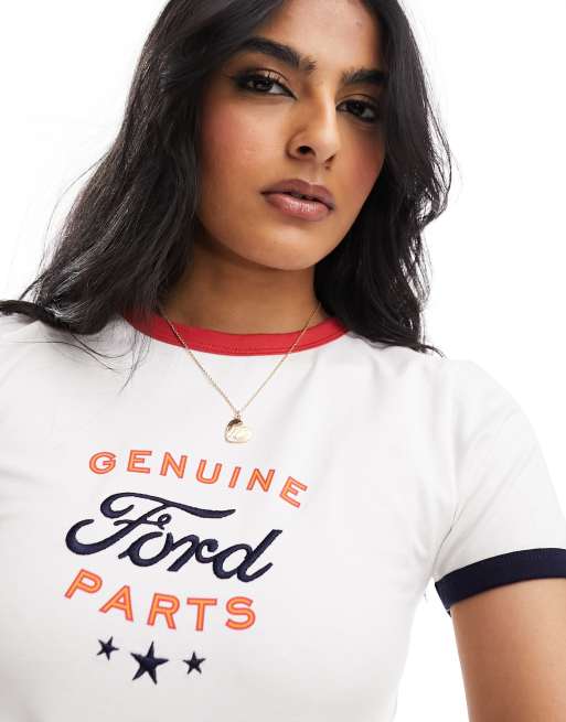Cotton On - T-shirt met lange pasvorm en vintage 'Ford' print , 3 van 4