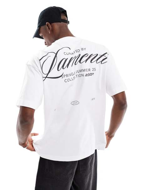 Cotton On - T-shirt met rechte pasvorm en grafische print op de achterkant in wit - view 1