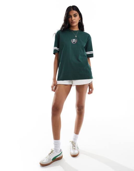 Cotton On - T-shirt oversize style sport à col en V