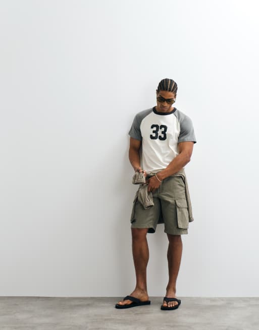 Cotton On - T-shirt slim color pietra ardesia con grafica, 2 di 5
