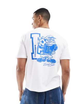 Cotton On - T-shirt trop top à imprimé mascotte Londres - Blanc