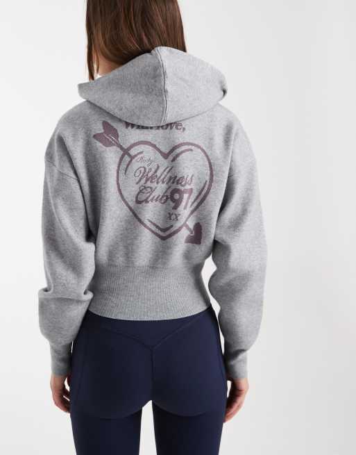 Cotton On - Taglio corto in maglia grigio chiaro con zip