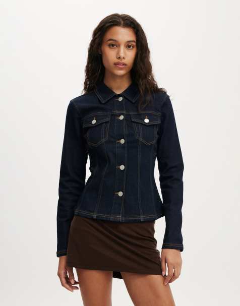 Cotton On taillierte Jeansjacke in Aries Blue - view 1