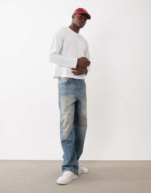 Cotton On textured long sleeve t-shirt in vintage white waffle, 2 of 5