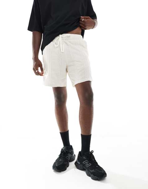 Cotton On textured short in natural weave - view 1